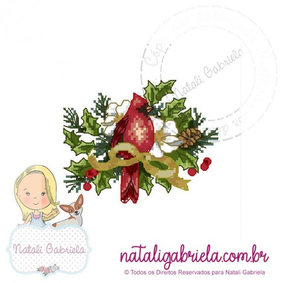 Matriz de bordado Natal PXNG1 - 10cm