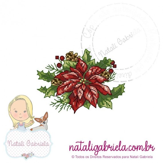 Matriz de bordado Natal PXNG2 - 15cm