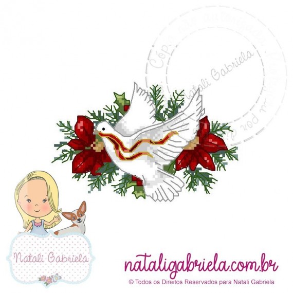 Matriz de bordado Natal PXNG3 - 18cm