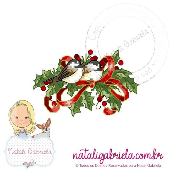 Matriz de bordado Natal PXNG4 - 11cm