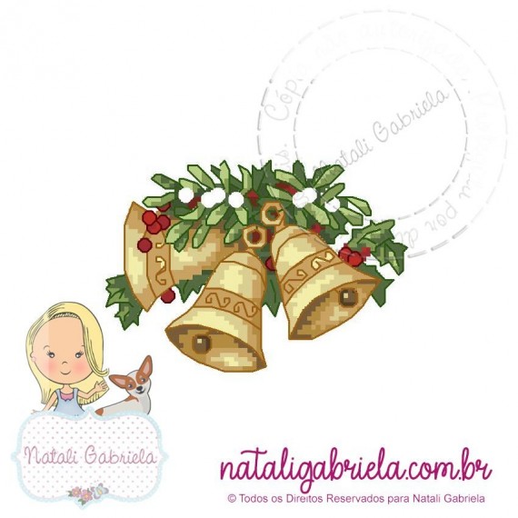 Matriz de bordado Natal PXNG5 - 10cm