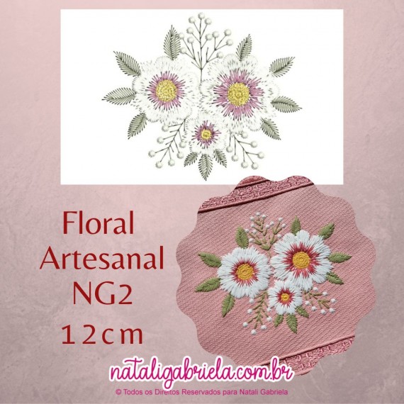 Matriz de Bordado Floral Artesanal NG2