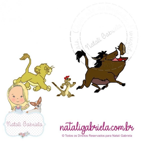 Matriz de Bordado Hakuna Matata PXNG2 - 14cm