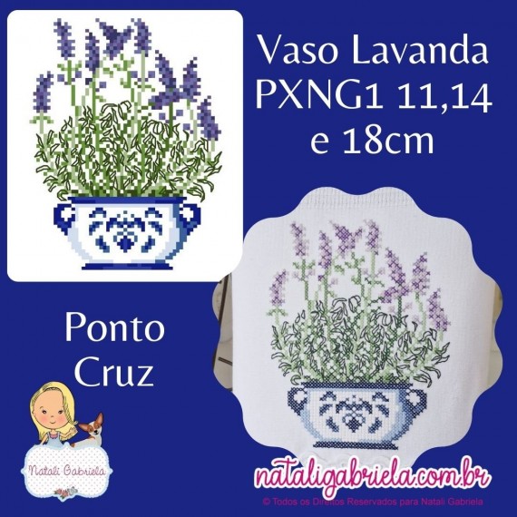 Matriz de Bordado Vaso Lavandas PXNG1