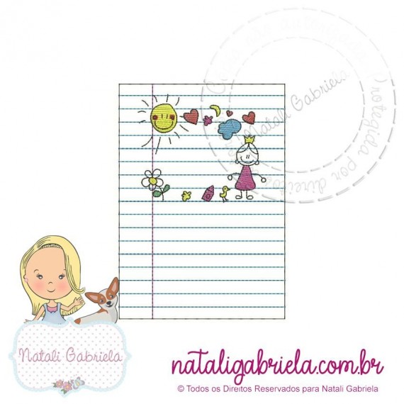 Folha de Caderno NG3 - 13x18cm