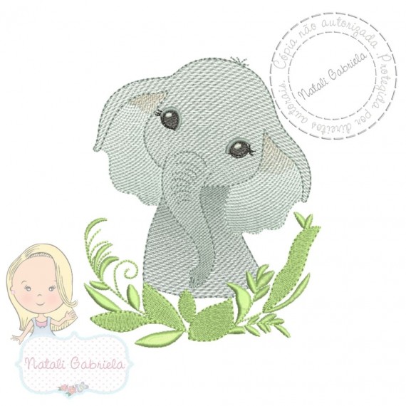 Elefante com Ramo Rippled NG1